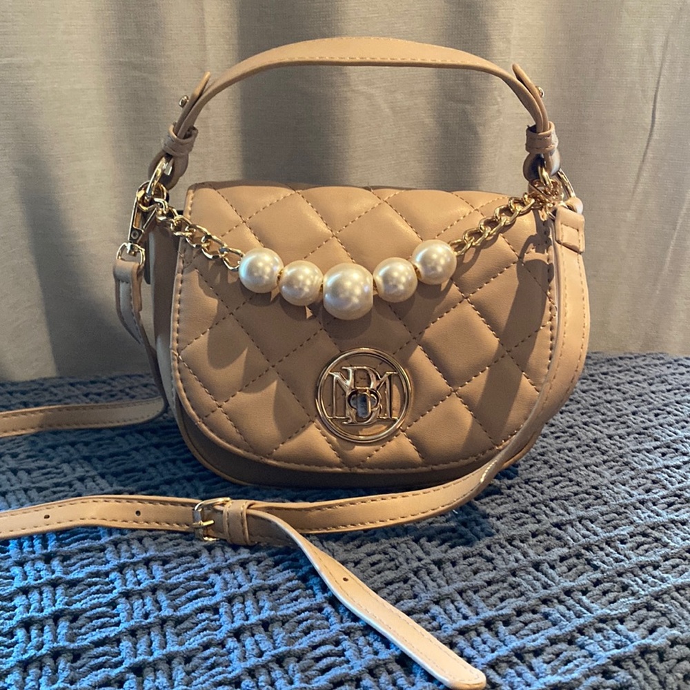 Badgley Mischka mini purse with adjustable strap
